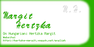 margit hertzka business card